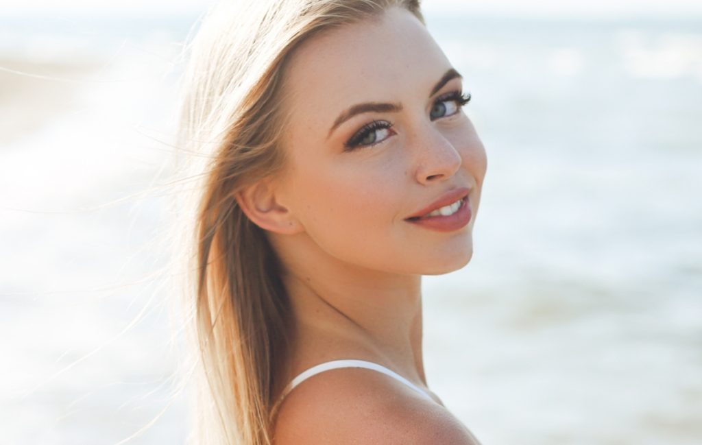 Blonde on the beach