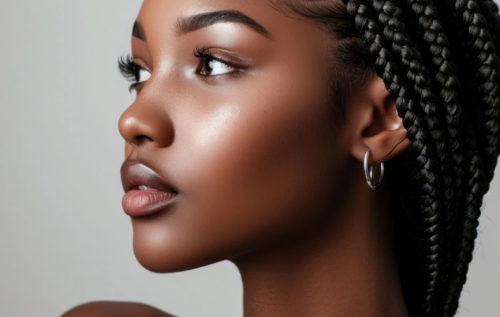Woman with perfect nose