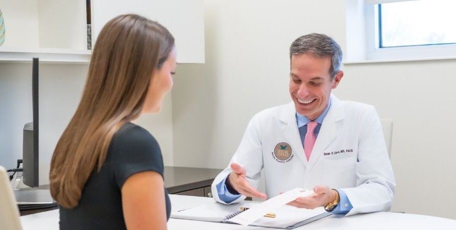 Dr. Davis discussing client options