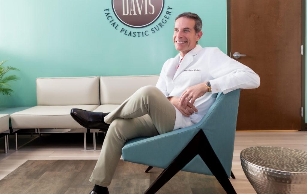 Dr. Davis lounging in the waiting room