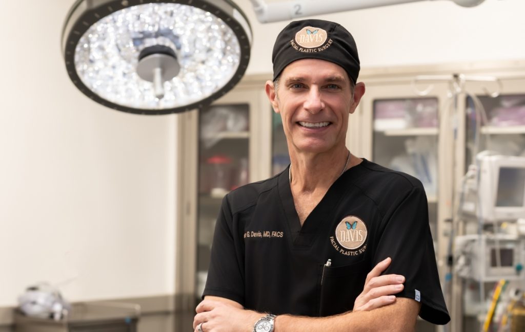 Dr Davis wearing scrubs