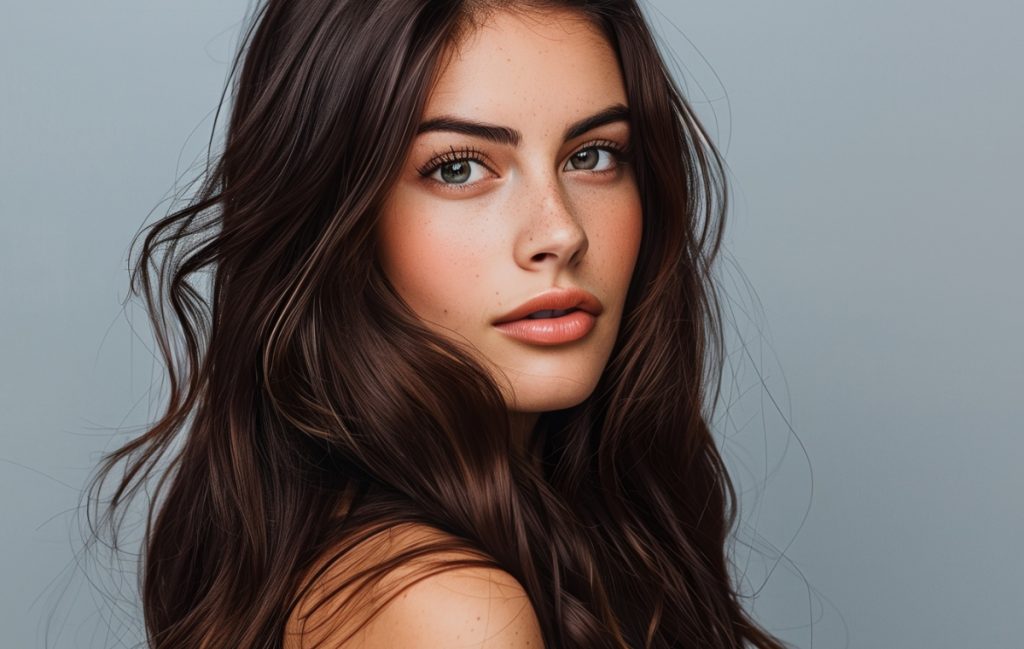 Young woman looking back