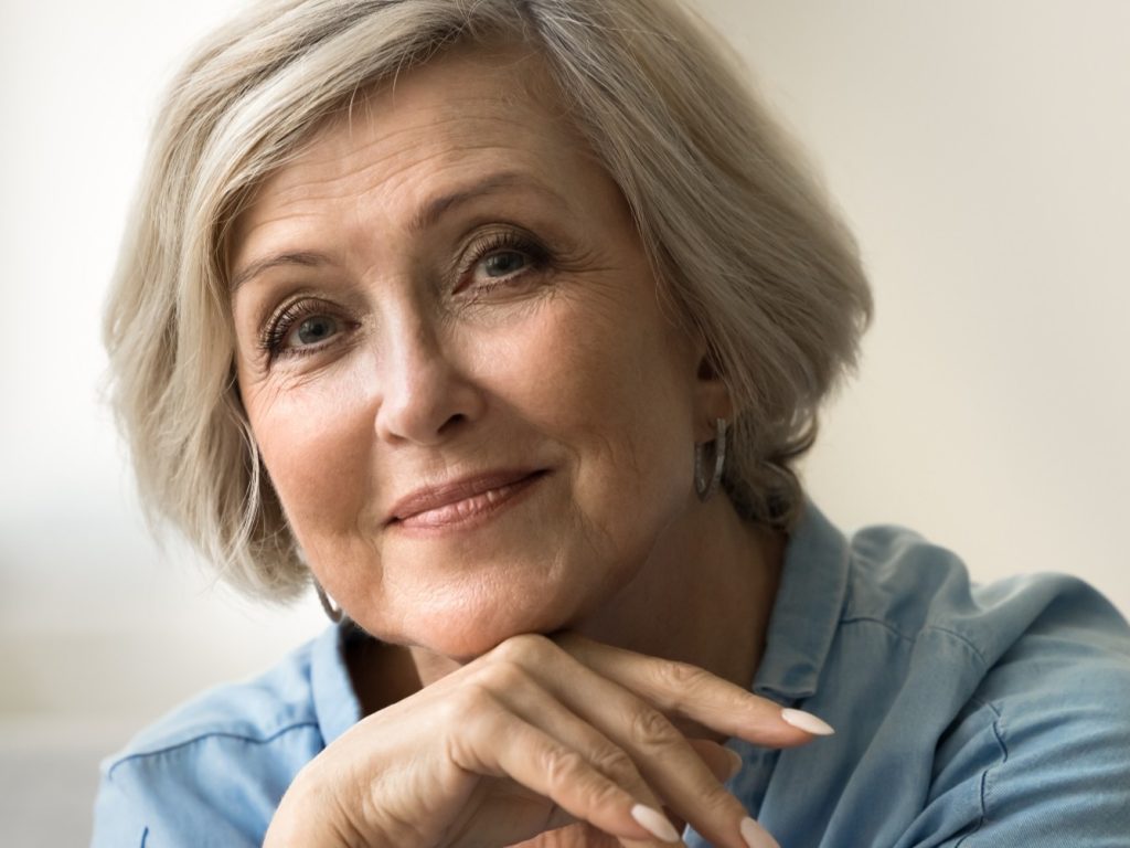 woman listening intently