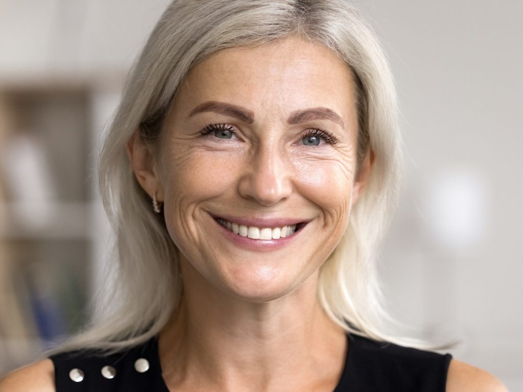 mature woman smiling